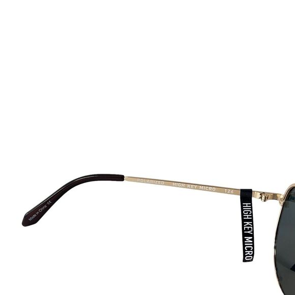 Quay Australia High Key Micro Sunglasses Medium Gold Polarized